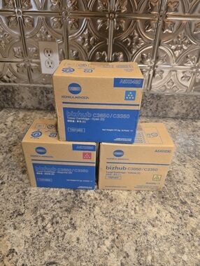 New Konica Minolta C3850 A5X0430 TNP48C/A5X0330 TNP48M/A5X0230 TNP48Y Toner 3 Ct